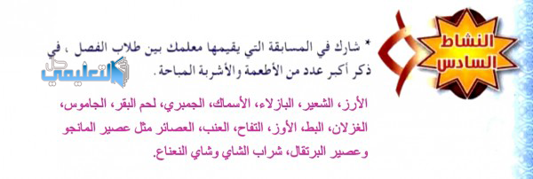 شارك في المسابقة التي يقيمها معلمك بين طلاب الفصل في ذكر أكبر عدد من الأطعمة والأشربة المباحة