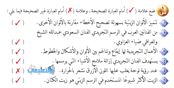 يستهدف الفنان التجريدي إزالة ملامح الأشياء التي يرسمها