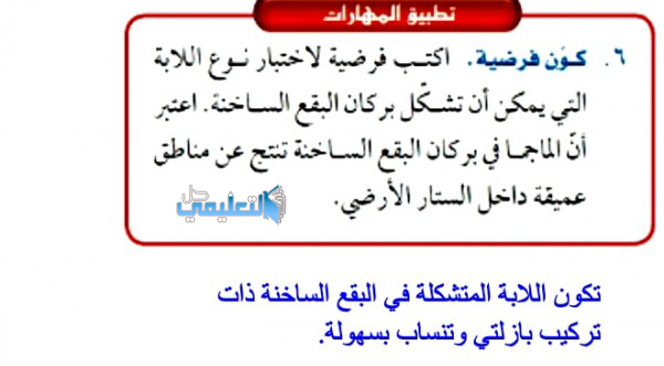 كون فرضية اكتب فرضية لاختبار نوع اللابة التي يمكن ان تشكل بركان البقع الساخنة اعتبر ان الماجما