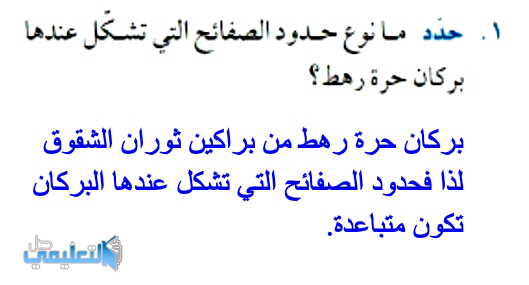 حدد ما نوع حدود الصفائح التي تشكل عندها بركان حرة رهط