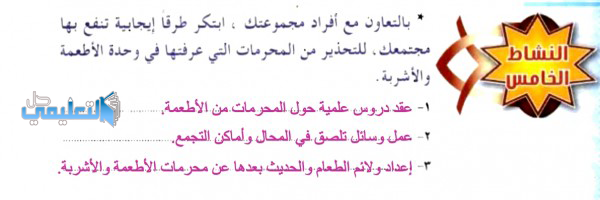 بالتعاون مع أفراد مجموعتك ابتكر طرقا إيجابية تنفع بها مجتمعك للتحذير من المحرمات التي عرفتها